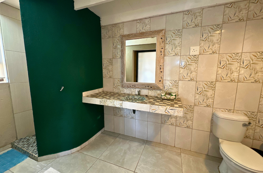bathroom at Baleia Azul 23, Ponta Mamoli
