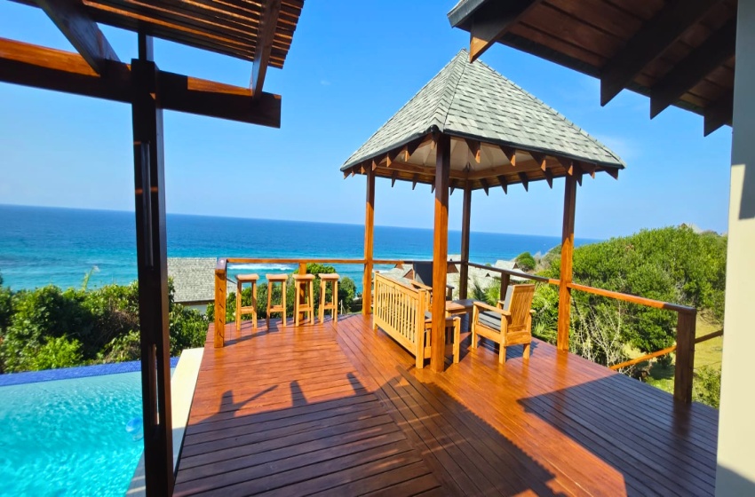 Gazebo with seaview at Makana 3B in Ponta Mamoli