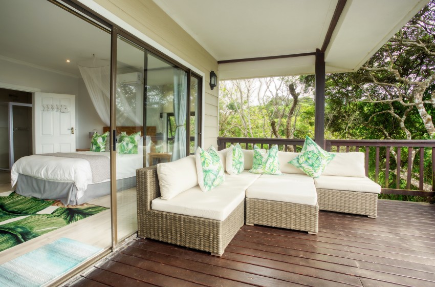 deck with seating at Campismo Ninho 41 in Ponta Malongane