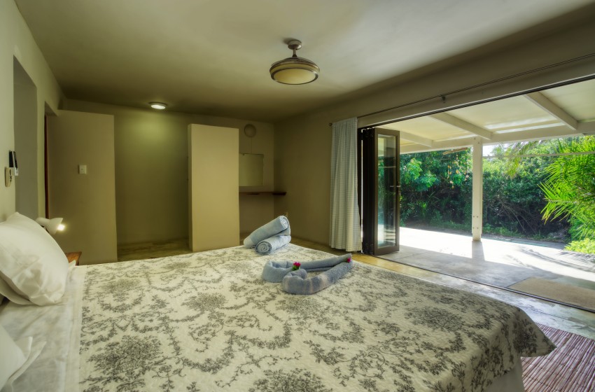 Bedroom 2 with view at Baleia Azul 26 in Ponta Mamoli