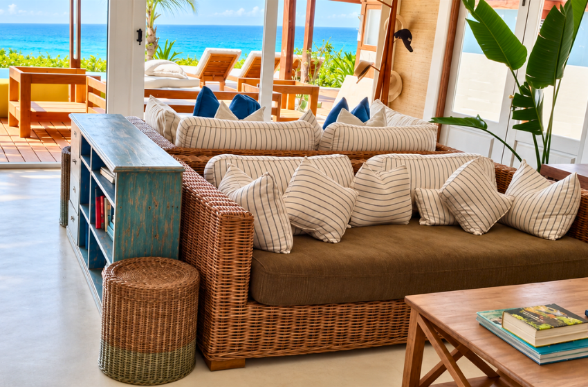 lounge seating at Aloha 7 in Ponta Mamoli