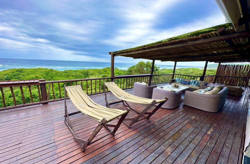 deck with seating at kangela 11 in Ponta Malongane