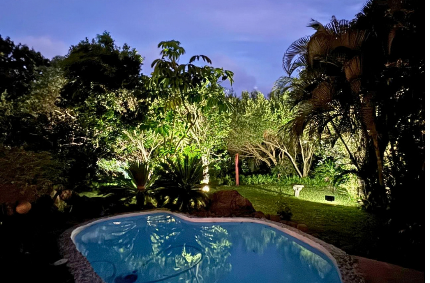 night view of pool at Kangela 14 in Ponta Malongane